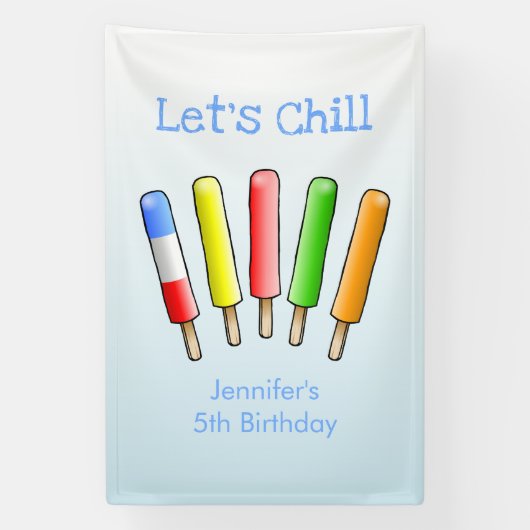 Lass uns Chill Birthday Banner (Vertikal)