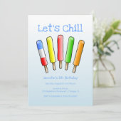 Lass uns Chill Birthday Einladung (Stehend Vorderseite)