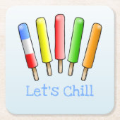 Lass uns Chill Birthday Rechteckiger Pappuntersetzer (Vorderseite)