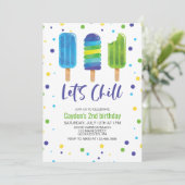 Lass uns Chill Summer Birthday Einladung (Stehend Vorderseite)