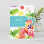 Lass uns Chill Summertime Einladung (Stehend Vorderseite)