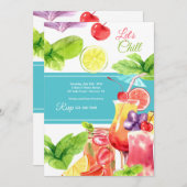 Lass uns Chill Summertime Einladung (Vorne/Hinten)