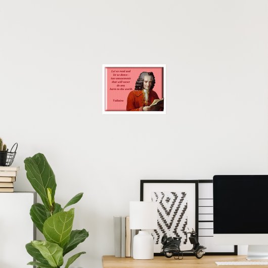 Lass uns dance - Voltaire quote - Kunstdruck Poster (Heimbüro)