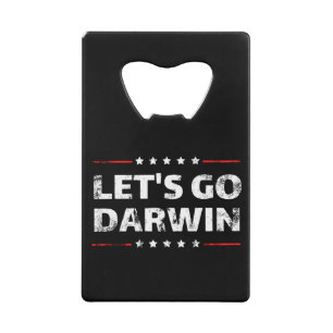 Lass uns Darwin gehen Geldbeutel Flaschenöffner