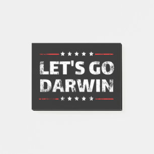 Lass uns Darwin gehen Post-it Klebezettel