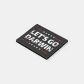 Lass uns Darwin gehen Post-it Klebezettel (angewinkelt)