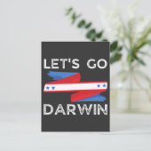 Lass uns Darwin gehen Postkarte (Stehend Vorderseite)