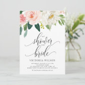 Lass uns das Brautparty der Blütenblüte duschen Einladung (Stehend Vorderseite)