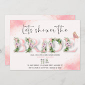 Lass uns das Brautparty der Braut duschen Einladung (Vorne/Hinten)
