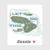 "Lass uns das machen" Alligator - der weiße Lotus Aufkleber (Blatt)