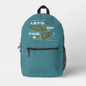 "Lass uns das machen" Alligator - der weiße Lotus Bedruckter Rucksack (Vorderseite)