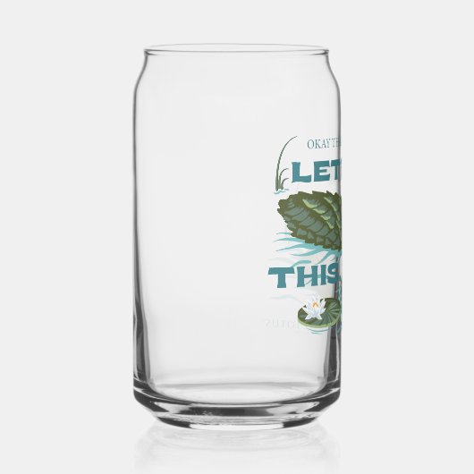 "Lass uns das machen" Alligator - der weiße Lotus Dosenglas (Rechts)