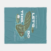 "Lass uns das machen" Alligator - der weiße Lotus Fleecedecke (Vorderseite (Horizontal))