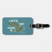 "Lass uns das machen" Alligator - der weiße Lotus Gepäckanhänger (Vorderseite horizontal)