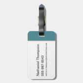 "Lass uns das machen" Alligator - der weiße Lotus Gepäckanhänger (Rückseite vertikal)