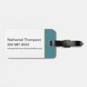 "Lass uns das machen" Alligator - der weiße Lotus Gepäckanhänger (Rückseite horizontal)