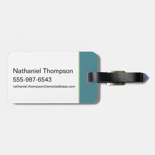 "Lass uns das machen" Alligator - der weiße Lotus Gepäckanhänger (Rückseite horizontal)