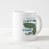 "Lass uns das machen" Alligator - der weiße Lotus Jumbo-Tasse (Vorderseite Rechts)