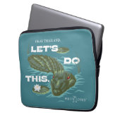 "Lass uns das machen" Alligator - der weiße Lotus Laptopschutzhülle (Vorderseite Links)