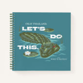 "Lass uns das machen" Alligator - der weiße Lotus Notizblock (Vorderseite)