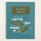 "Lass uns das machen" Alligator - der weiße Lotus Planer (Vorderseite)