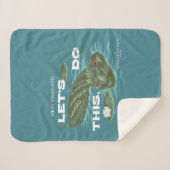 "Lass uns das machen" Alligator - der weiße Lotus Sherpadecke (Vorderseite (Horizontal))