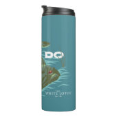 "Lass uns das machen" Alligator - der weiße Lotus Thermosbecher (Nach rechts gedreht)