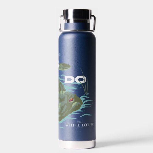 "Lass uns das machen" Alligator - der weiße Lotus Trinkflasche (Rückseite)