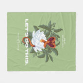 "Lass uns das machen" Cobra - der weiße Lotus Fleecedecke (Vorderseite (Horizontal))