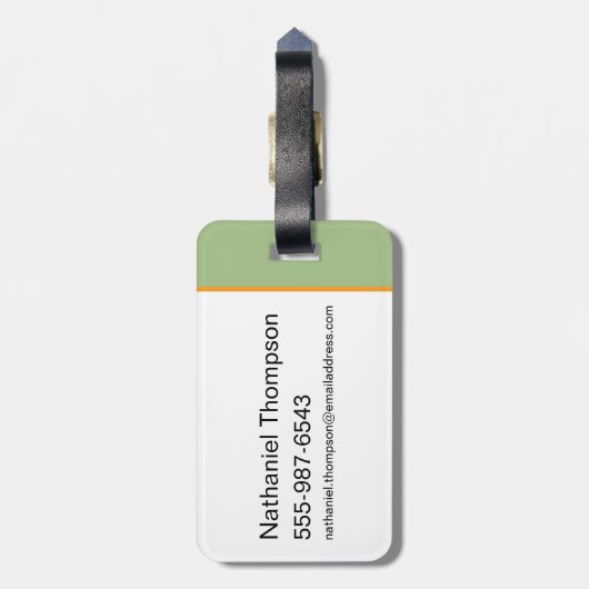 "Lass uns das machen" Cobra - der weiße Lotus Gepäckanhänger (Rückseite vertikal)