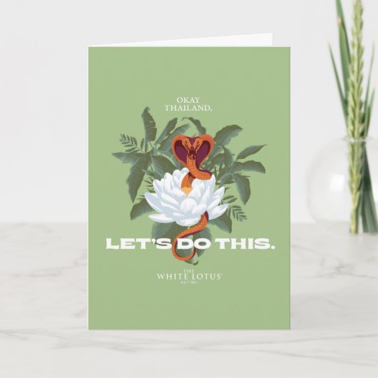 "Lass uns das machen" Cobra - der weiße Lotus Karte (Vorderseite)