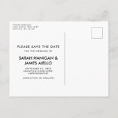 Lass uns das machen! Foto Save the Date Ankündigungspostkarte (Rückseite)