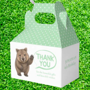 Lass uns deine Wombat-Geburtstagsfeier wild und Geschenkschachtel