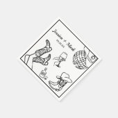 Lass uns den Junggeselinnen-Abschied Girl Nashvill Serviette (Ecke)