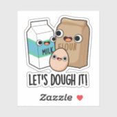 Lass uns den lustigen Backpun trocken machen Aufkleber (Blatt)