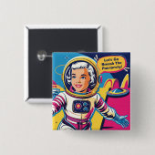 Lass uns den Patriarchenfeministen zerschlagen. Button (Vorne & Hinten)