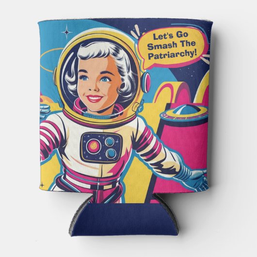 Lass uns den Patriarchenfeministen zerschlagen. Dosenkühler (Vorderseite)