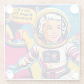 Lass uns den Patriarchenfeministen zerschlagen. Glasuntersetzer (Rückseite)