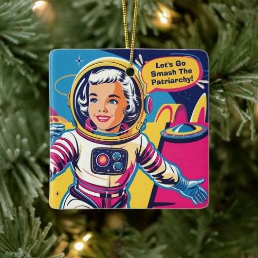Lass uns den Patriarchenfeministen zerschlagen. Keramikornament (Baum)