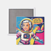 Lass uns den Patriarchenfeministen zerschlagen. Magnet (Vorderseite/Rückseite)