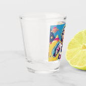 Lass uns den Patriarchenfeministen zerschlagen. Schnapsglas (Links)