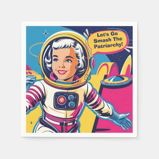 Lass uns den Patriarchenfeministen zerschlagen. Serviette (Vorderseite)