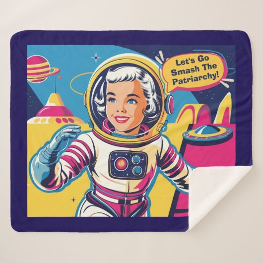 Lass uns den Patriarchenfeministen zerschlagen. Sherpadecke (Vorderseite (Horizontal))