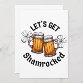 Lass uns den Shamrocked St. Patrick's Day bekommen Einladung (Vorne/Hinten)