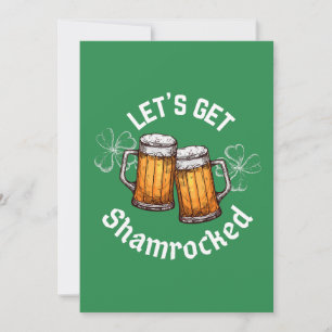 Lass uns den Shamrocked St. Patrick's Day bekommen Einladung