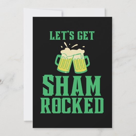 Lass uns den Shamrocked St. Patrick's Day bekommen Einladung (Vorderseite)
