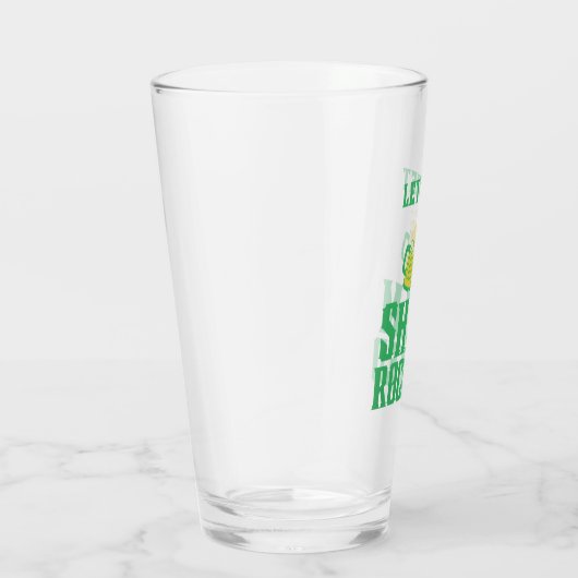 Lass uns den Shamrocked St. Patrick's Day bekommen Glas (Rechts)