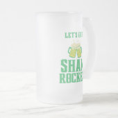 Lass uns den Shamrocked St. Patrick's Day bekommen Mattglas Bierglas (VorderseiteRechts)