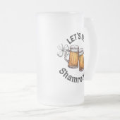Lass uns den Shamrocked St. Patrick's Day bekommen Mattglas Bierglas (VorderseiteRechts)