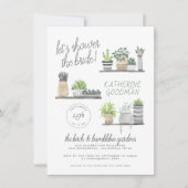Lass uns die Braut duschen | Moderne Boho Housepfl Einladung (Vorderseite)